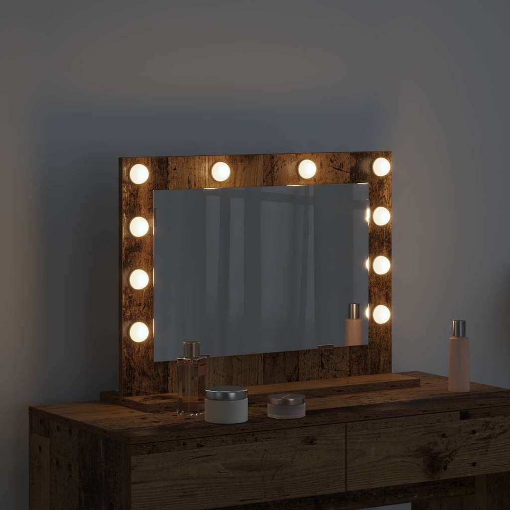 Specchio da Vanità Rettangolare Legno vecchio 60 x 45 x 18 cm