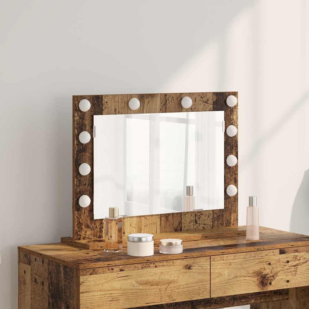 Specchio da Vanità Rettangolare Legno vecchio 60 x 45 x 18 cm