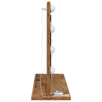 Specchio da Vanità Rettangolare Legno vecchio 60 x 45 x 18 cm