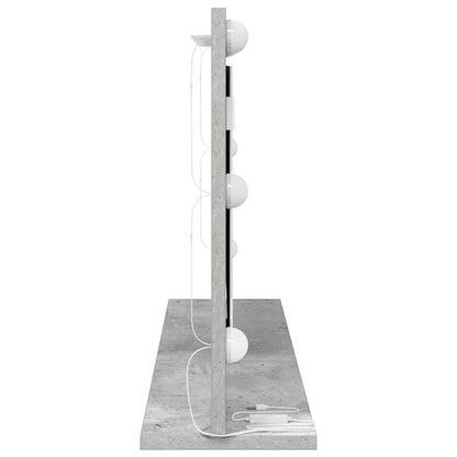 Specchio da Vanità Rettangolare Grigio cemento 80 x 45 x 18 cm
