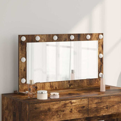 Specchio da Vanità Rettangolare Rovere fumé 80 x 45 x 18 cm | homemem39
