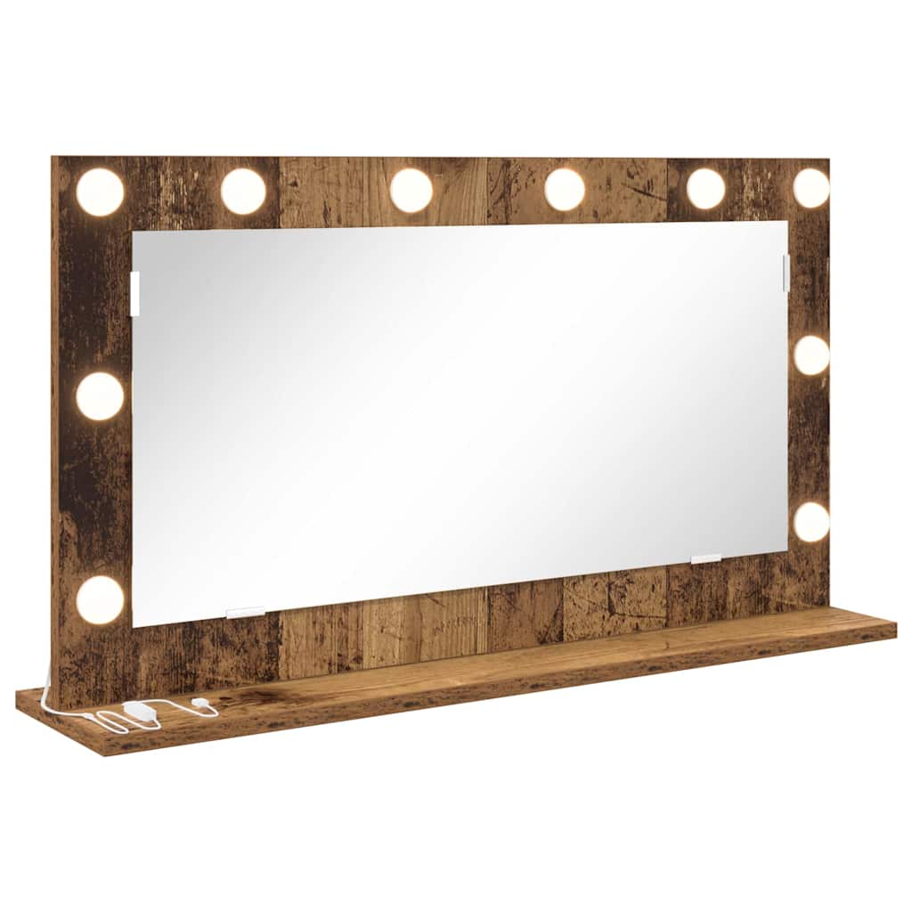 Specchio da Vanità Rettangolare Legno vecchio 80 x 45 x 18 cm