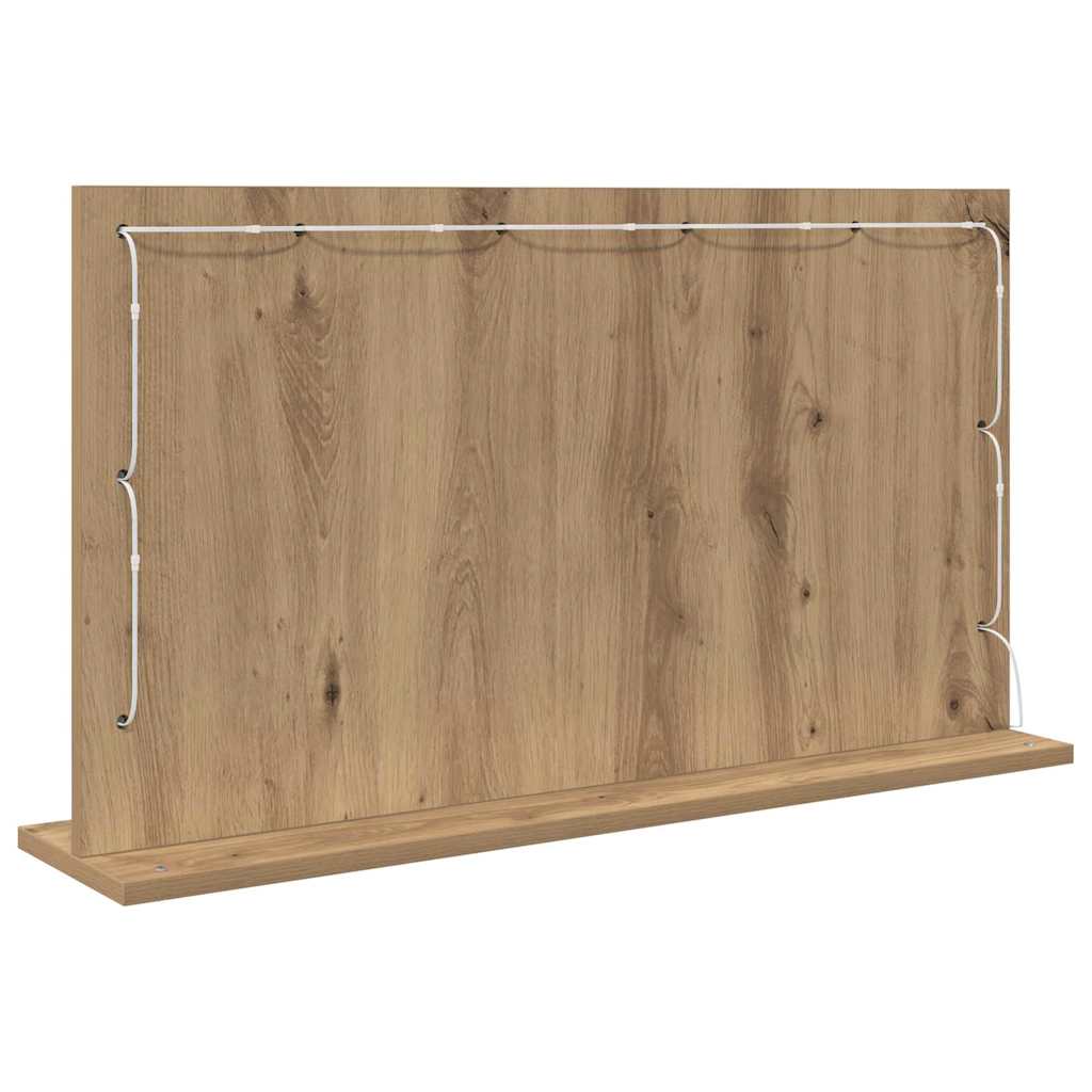 Specchio da Vanità Rovere artigianale 80 x 45 x 18 cm | homemem39