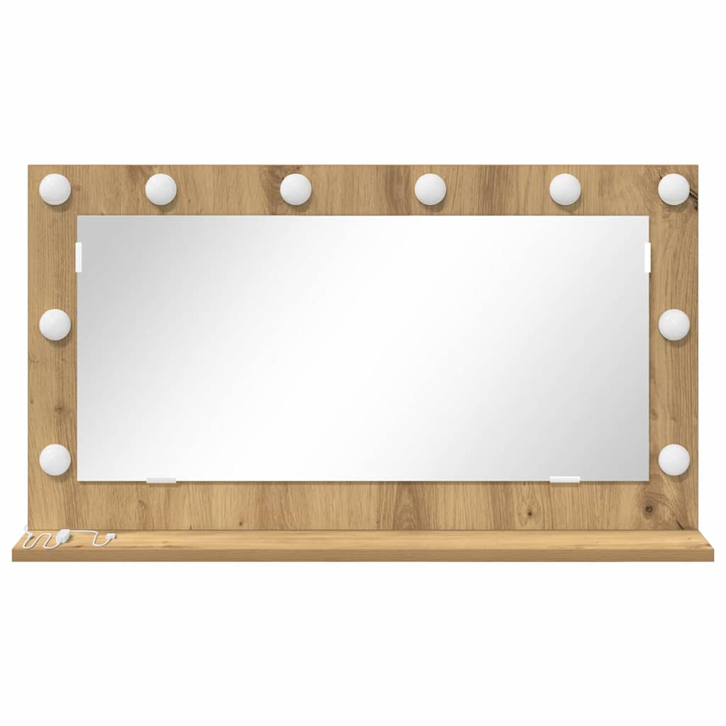 Specchio da Vanità Rovere artigianale 80 x 45 x 18 cm | homemem39