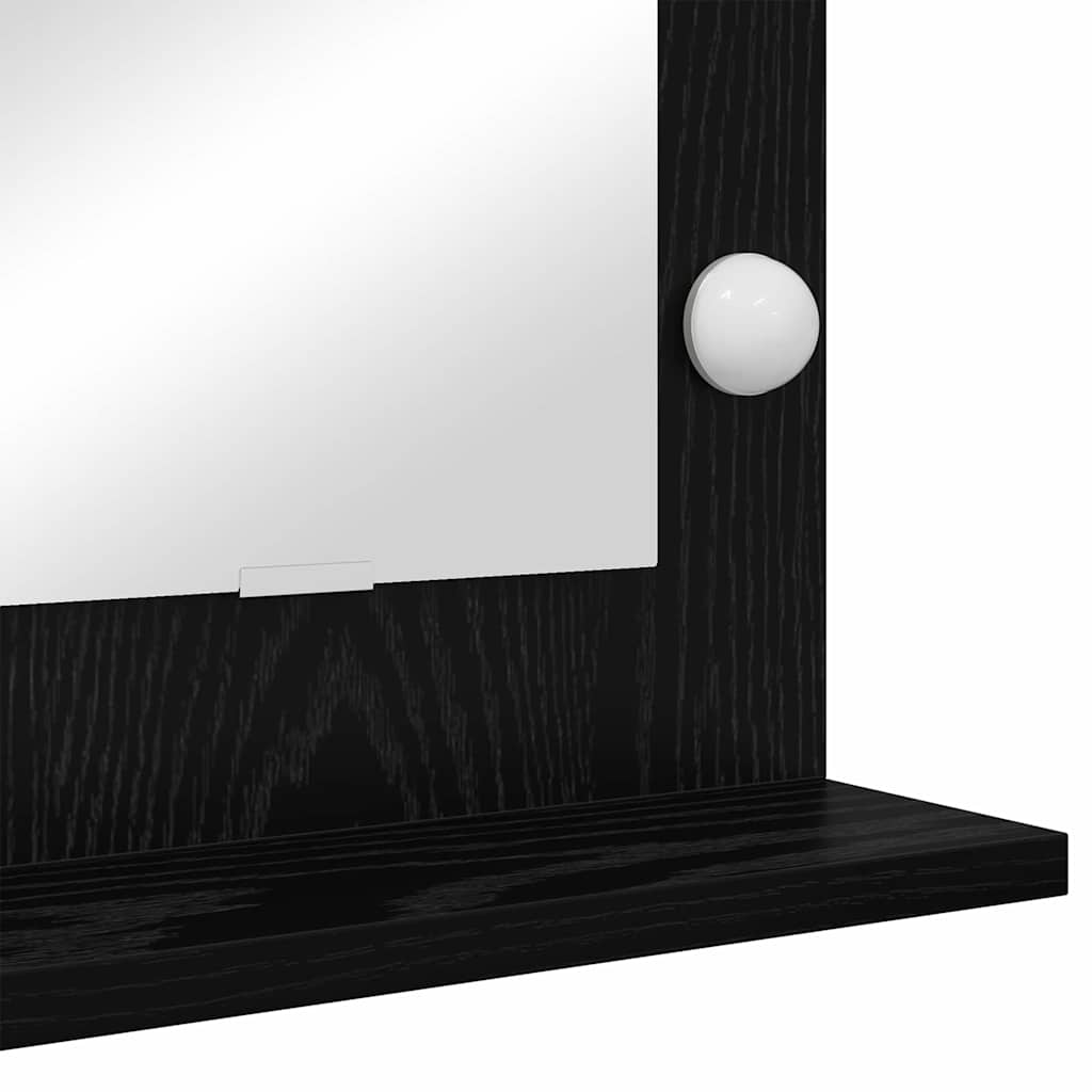 Specchio da Vanità Rettangolare Rovere Nero 100 x 45 x 18 cm | homemem39