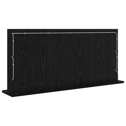 Specchio da Vanità Rettangolare Rovere Nero 100 x 45 x 18 cm