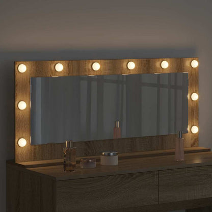 Specchio da Vanità Rettangolare Rovere Sonoma 100 x 45 x 18 cm