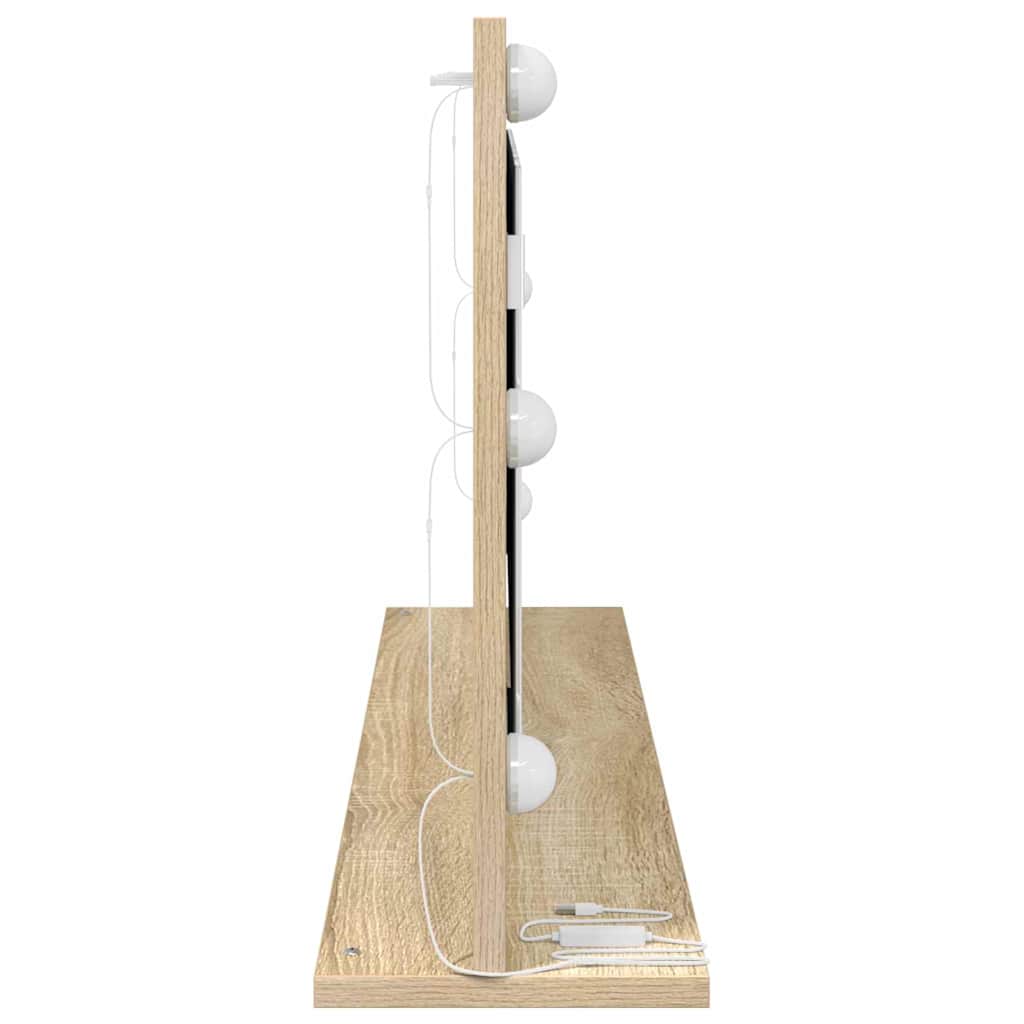 Specchio da Vanità Rettangolare Rovere Sonoma 100 x 45 x 18 cm