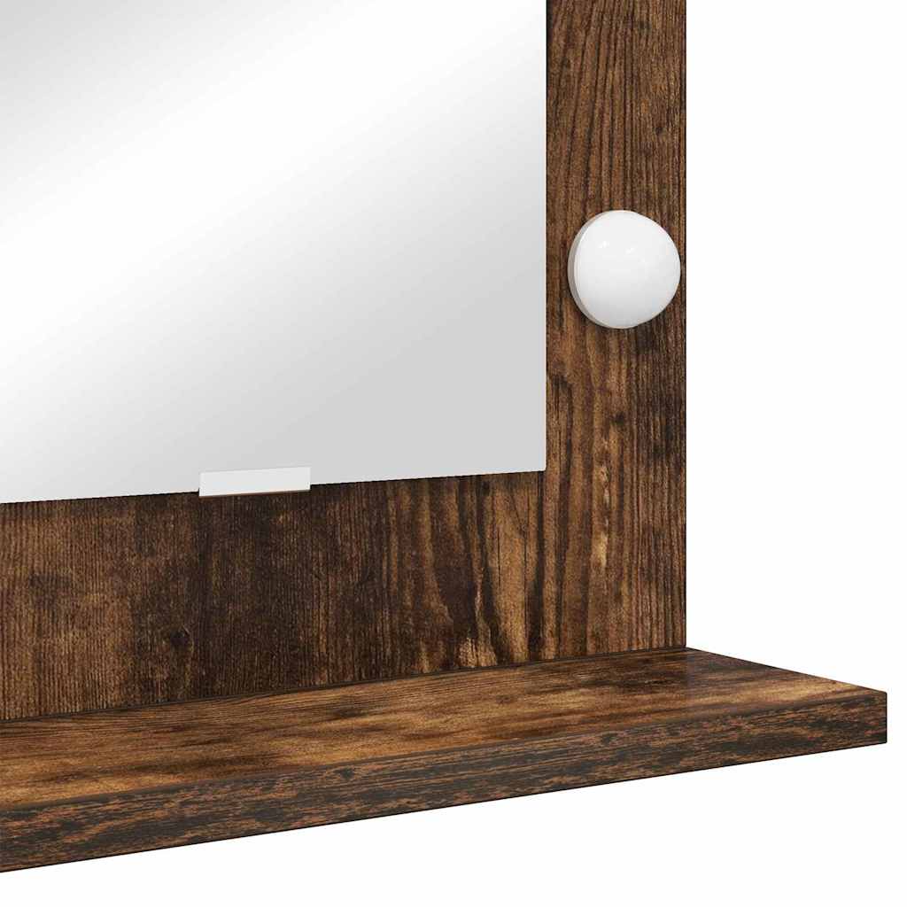 Specchio da Vanità Rettangolare Rovere fumé 100 x 45 x 18 cm | homemem39