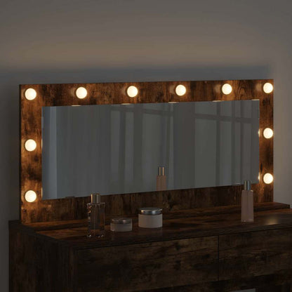 Specchio da Vanità Rettangolare Rovere fumé 100 x 45 x 18 cm