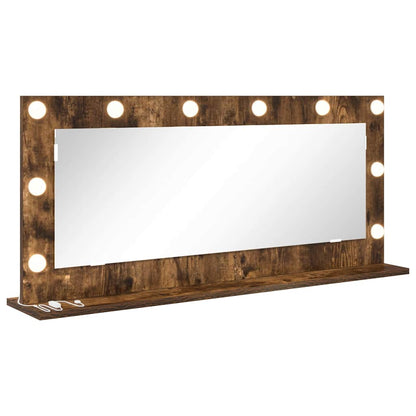 Specchio da Vanità Rettangolare Rovere fumé 100 x 45 x 18 cm
