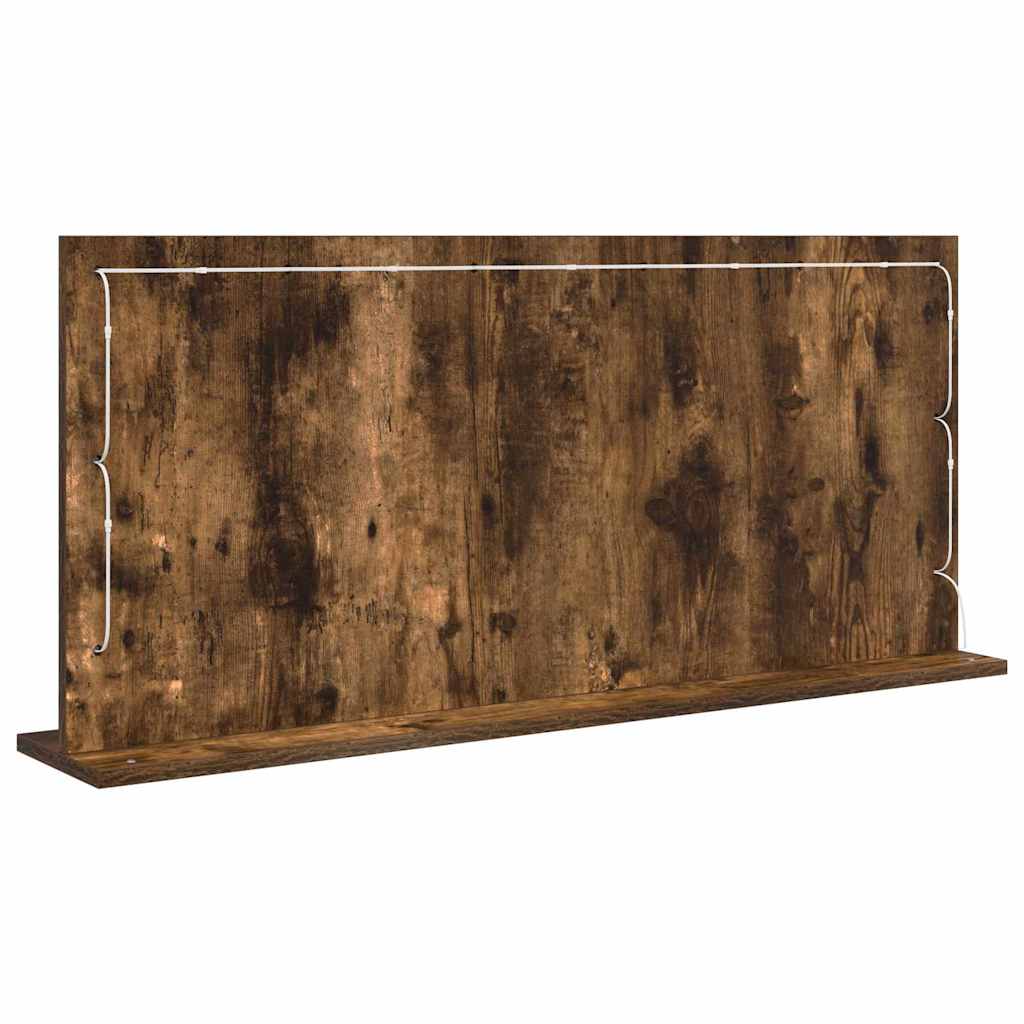 Specchio da Vanità Rettangolare Rovere fumé 100 x 45 x 18 cm