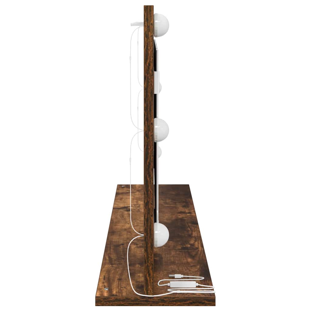 Specchio da Vanità Rettangolare Rovere fumé 100 x 45 x 18 cm