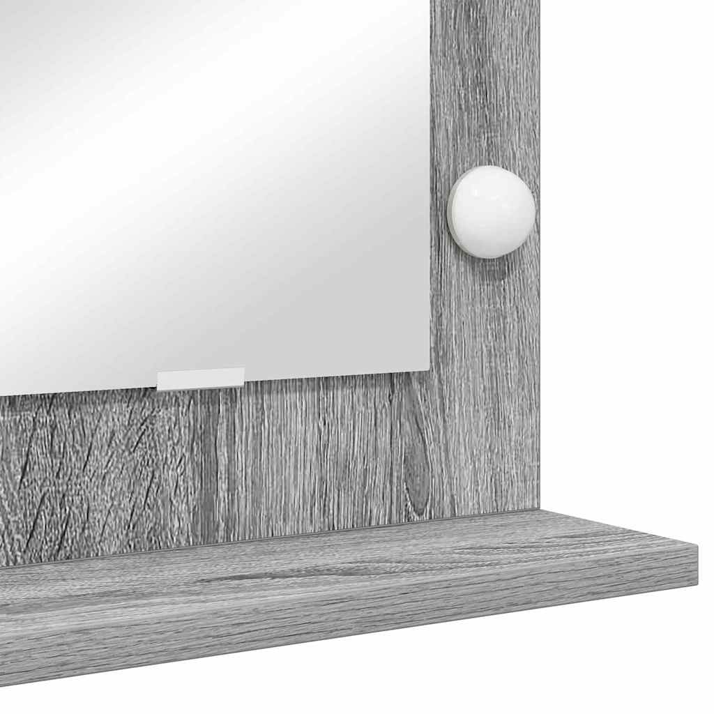 Specchio da Vanità Rettangolare Grigio Sonoma 100 x 45 x 18 cm