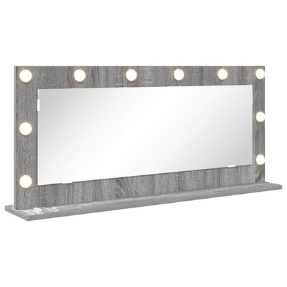 Specchio da Vanità Rettangolare Grigio Sonoma 100 x 45 x 18 cm