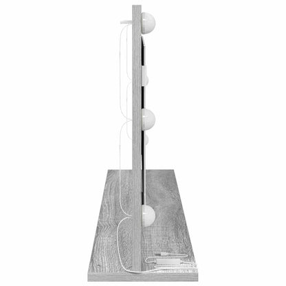 Specchio da Vanità Rettangolare Grigio Sonoma 100 x 45 x 18 cm