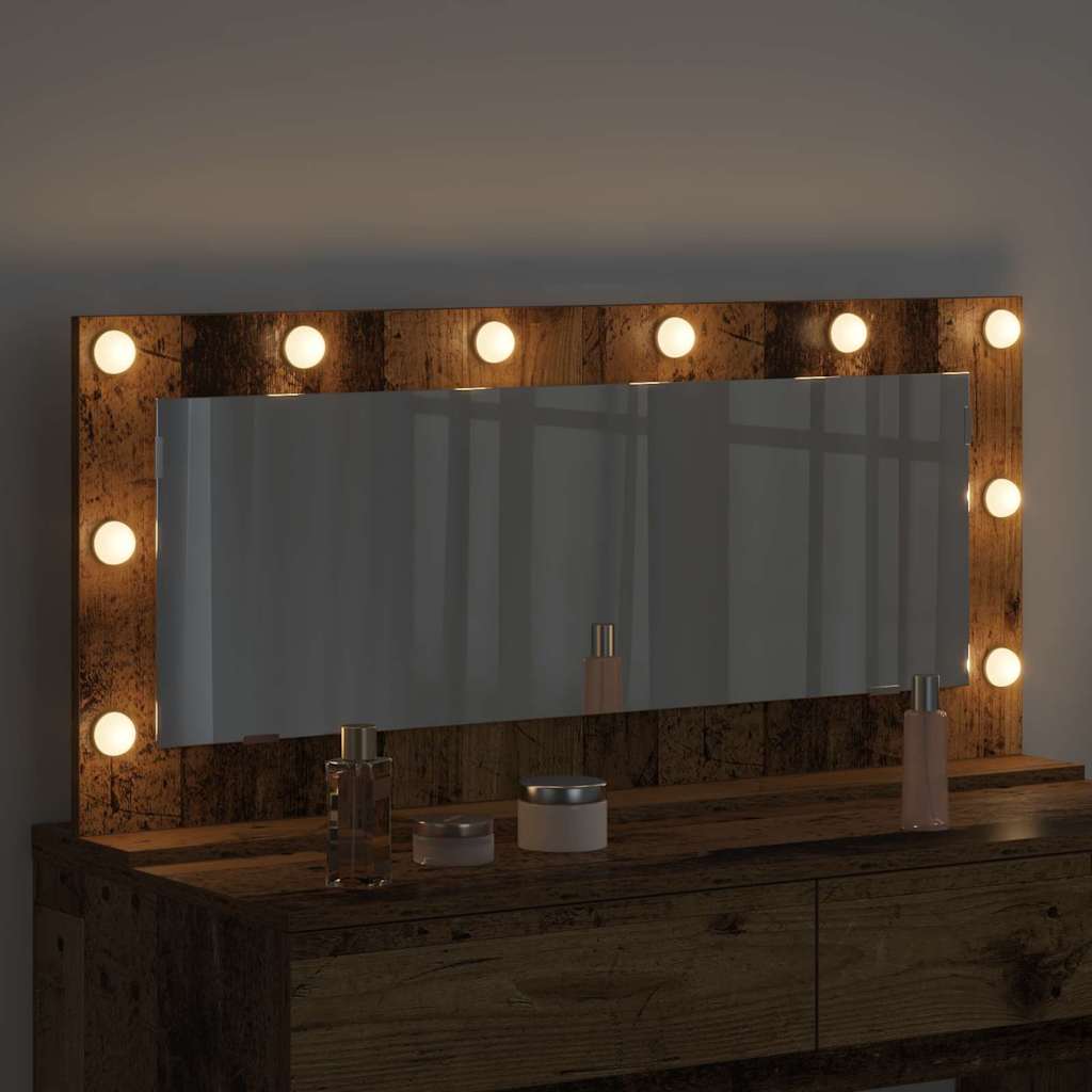 Specchio da Vanità Rettangolare Legno vecchio 100 x 45 x 18 cm