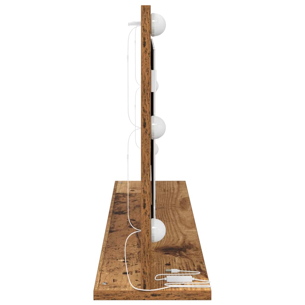 Specchio da Vanità Rettangolare Legno vecchio 100 x 45 x 18 cm