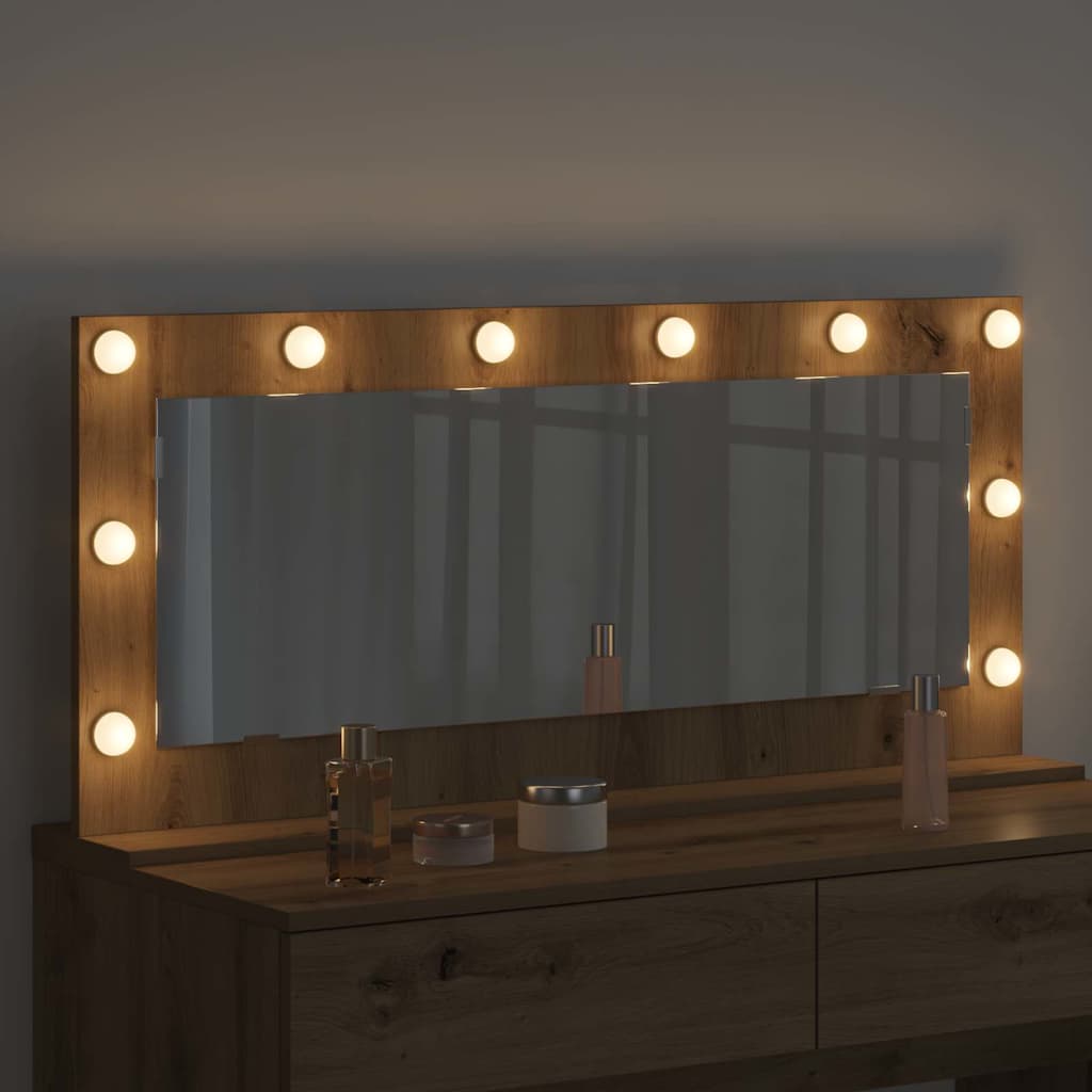 Specchio da Vanità Rovere artigianale 100 x 45 x 18 cm | homemem39