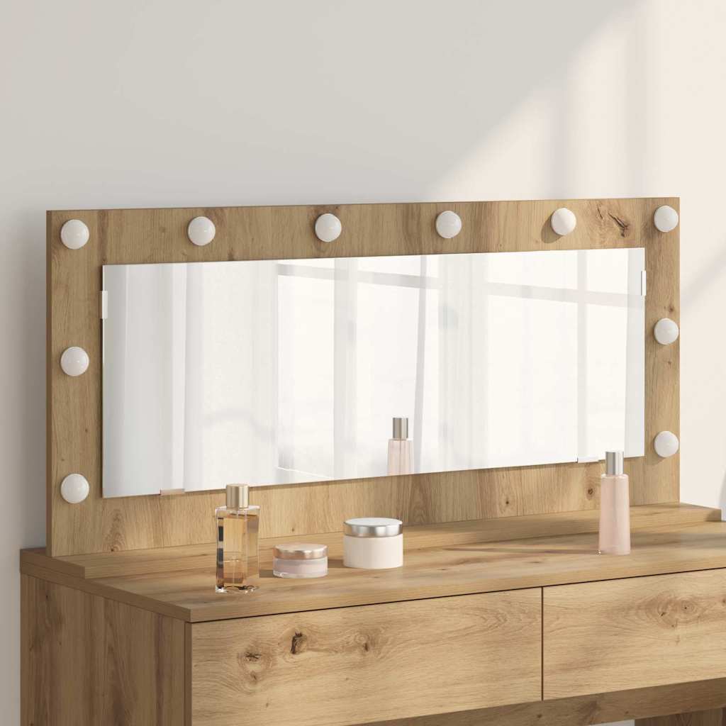 Specchio da Vanità Rovere artigianale 100 x 45 x 18 cm