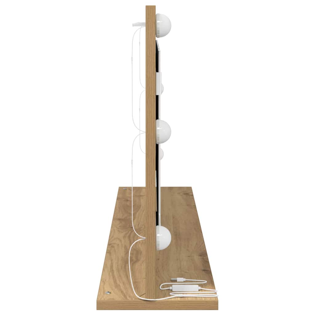 Specchio da Vanità Rovere artigianale 100 x 45 x 18 cm | homemem39