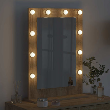 Specchio da Vanità Rettangolare Rovere Sonoma 70 x 50 x 18 cm | homemem39