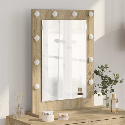 Specchio da Vanità Rettangolare Rovere Sonoma 70 x 50 x 18 cm