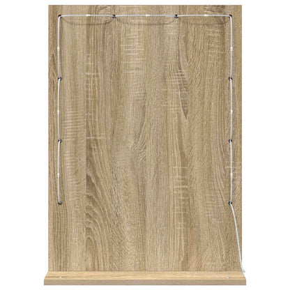 Specchio da Vanità Rettangolare Rovere Sonoma 70 x 50 x 18 cm | homemem39