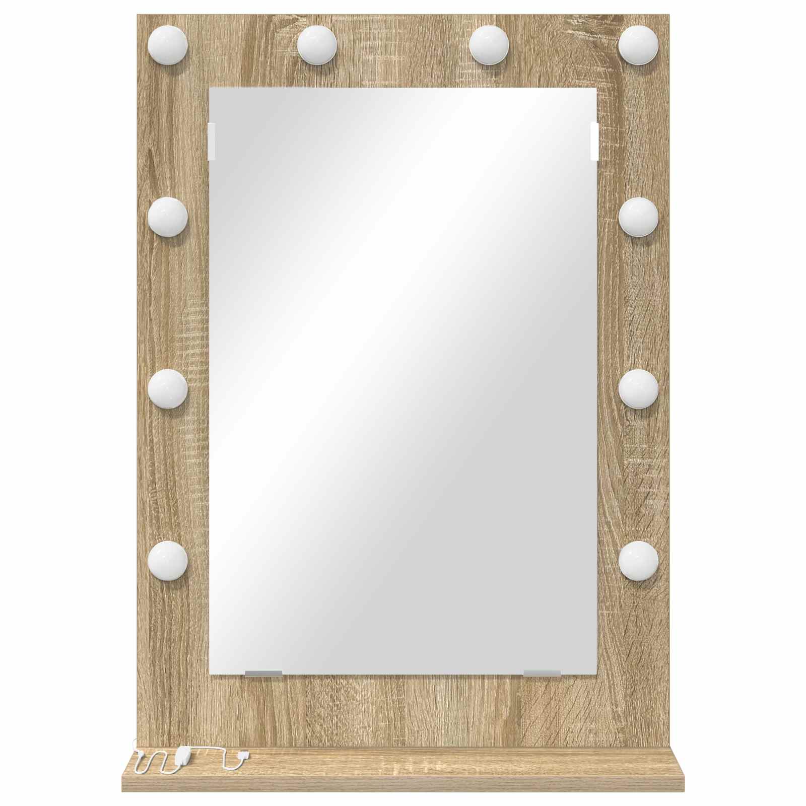 Specchio da Vanità Rettangolare Rovere Sonoma 70 x 50 x 18 cm | homemem39