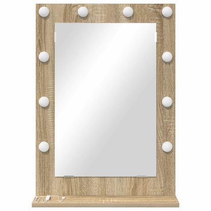 Specchio da Vanità Rettangolare Rovere Sonoma 70 x 50 x 18 cm | homemem39