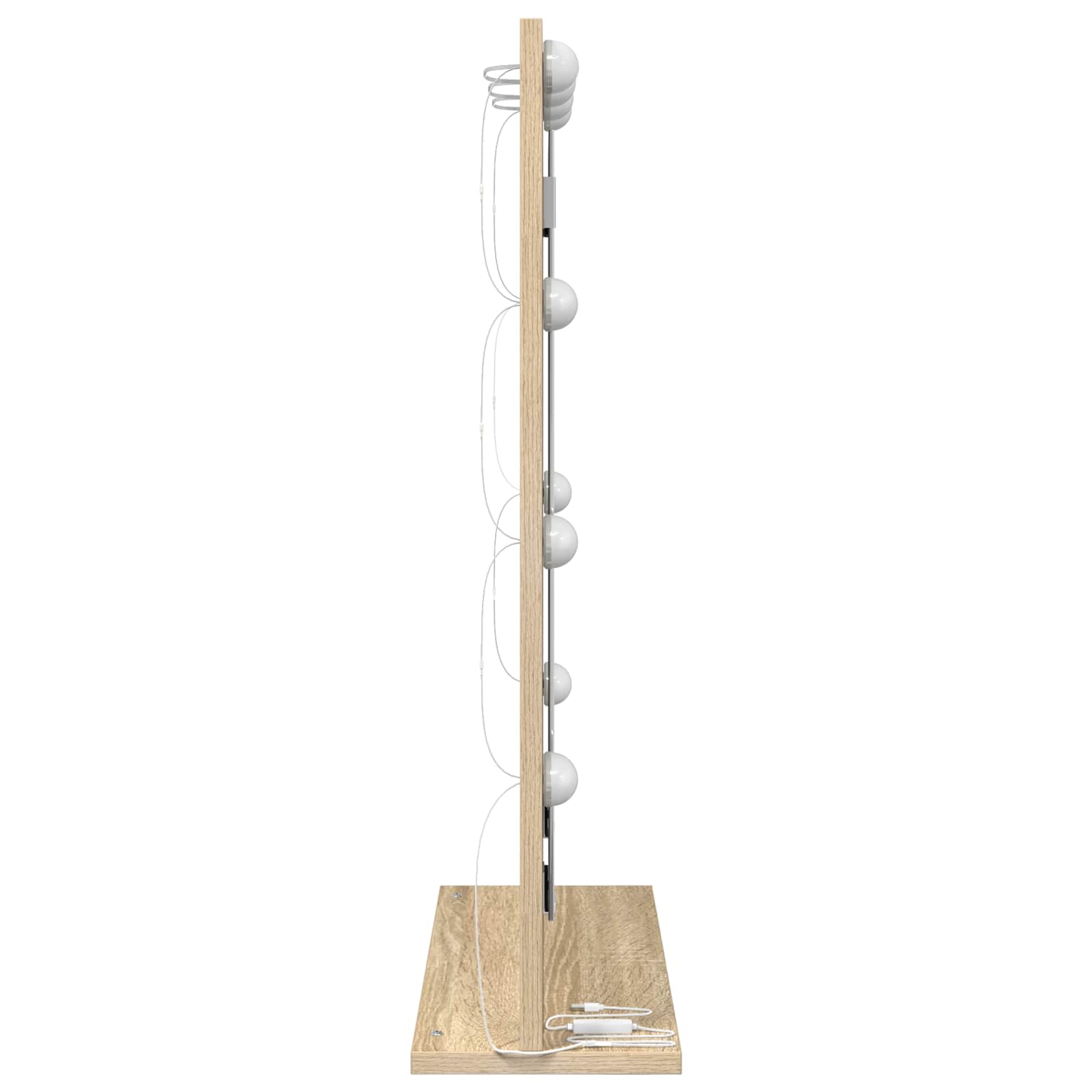Specchio da Vanità Rettangolare Rovere Sonoma 70 x 50 x 18 cm | homemem39