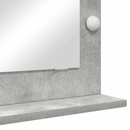 Specchio da Vanità Rettangolare Grigio cemento 70 x 50 x 18 cm