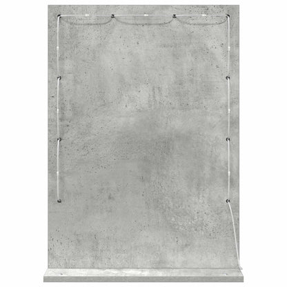 Specchio da Vanità Rettangolare Grigio cemento 70 x 50 x 18 cm