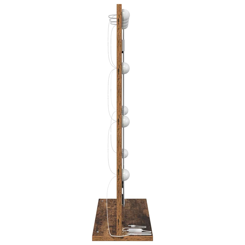 Specchio da Vanità Rettangolare Rovere fumé 70 x 50 x 18 cm | homemem39