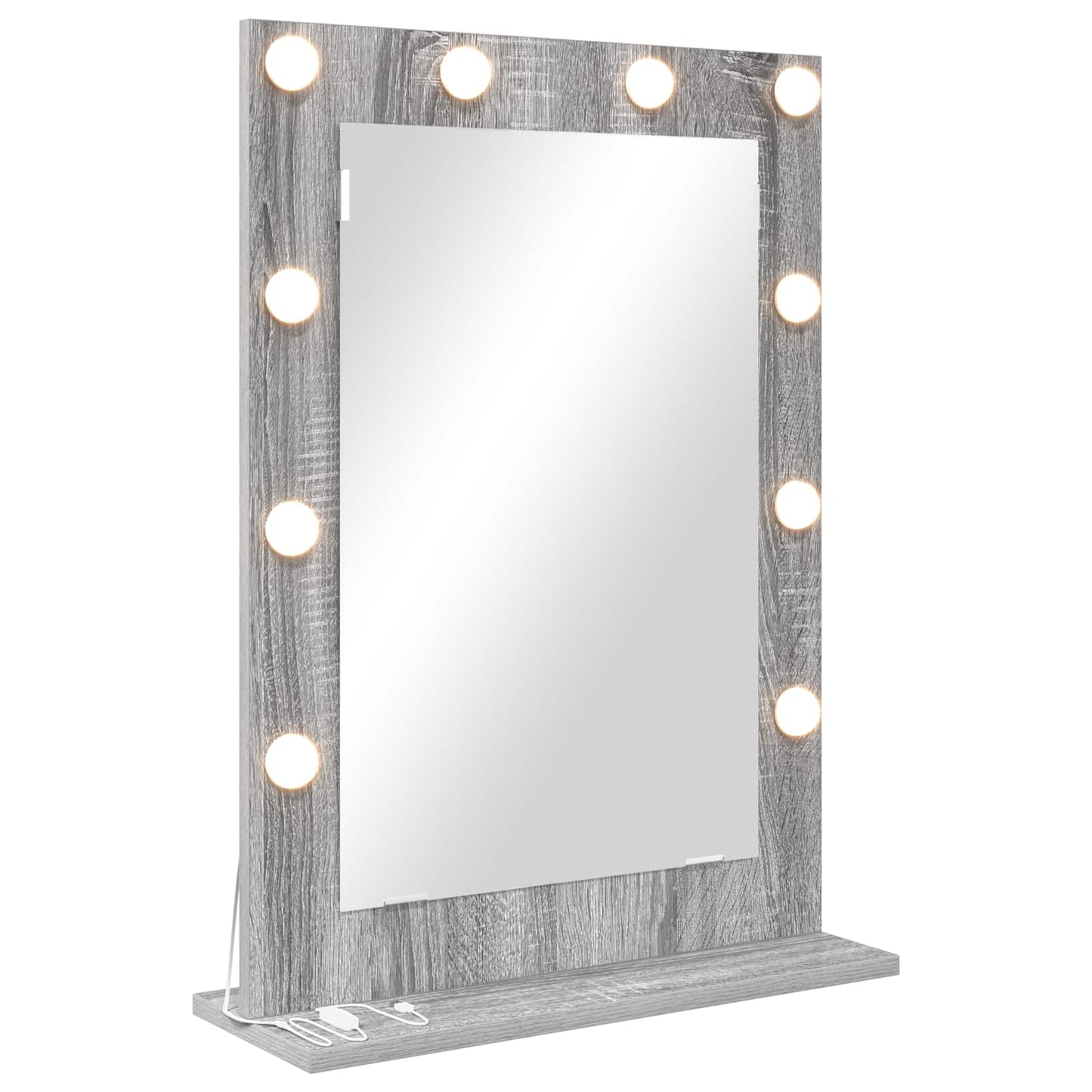 Specchio da Vanità Rettangolare Grigio Sonoma 70 x 50 x 18 cm