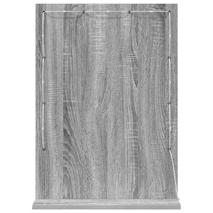 Specchio da Vanità Rettangolare Grigio Sonoma 70 x 50 x 18 cm