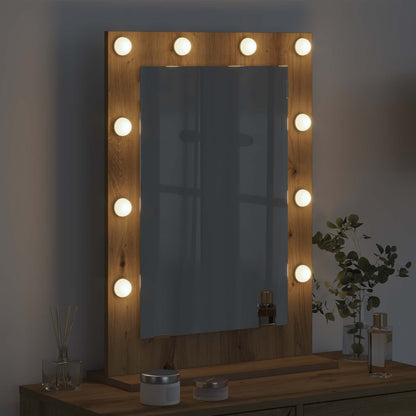 Specchio da Vanità Rovere artigianale 70 x 50 x 18 cm | homemem39