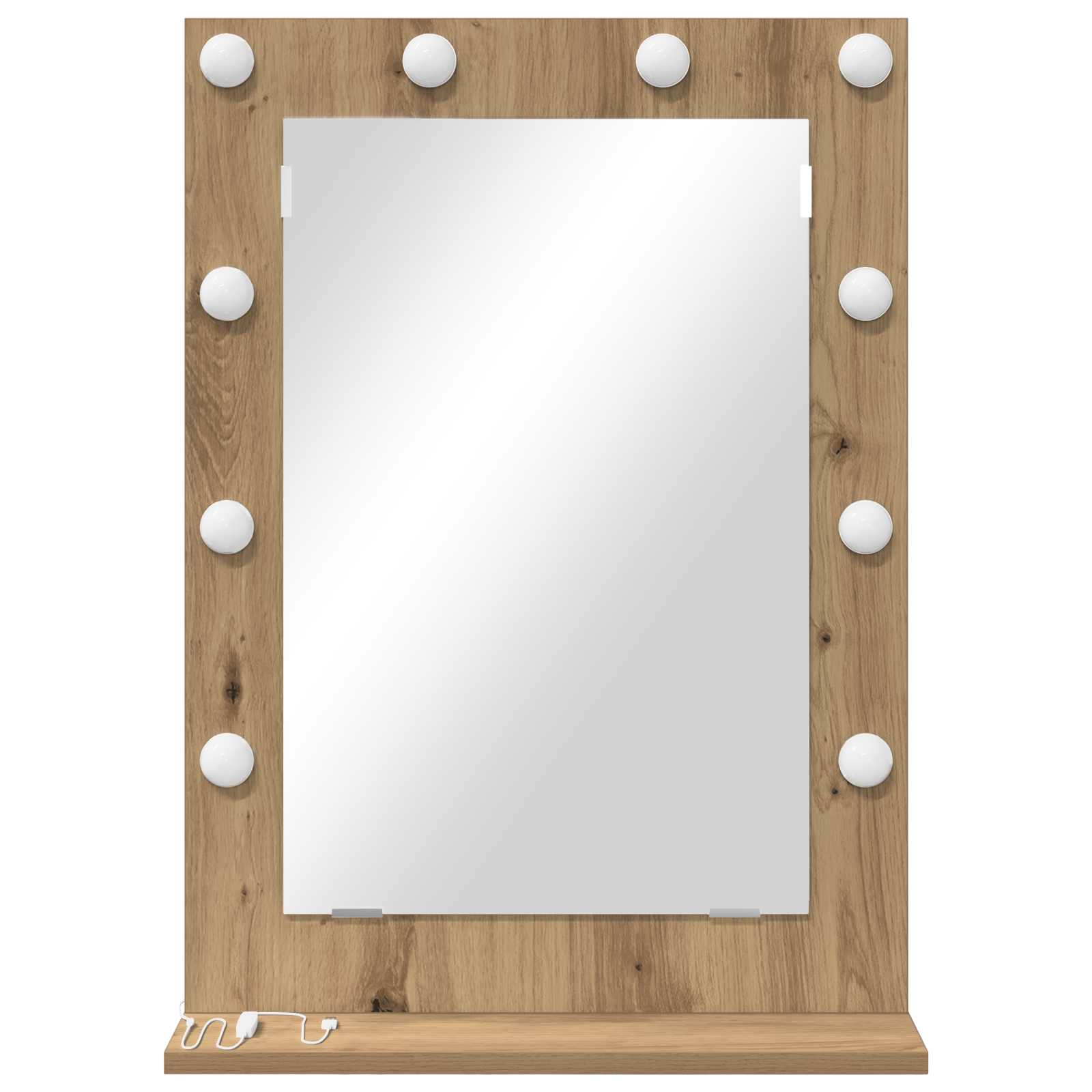 Specchio da Vanità Rovere artigianale 70 x 50 x 18 cm | homemem39
