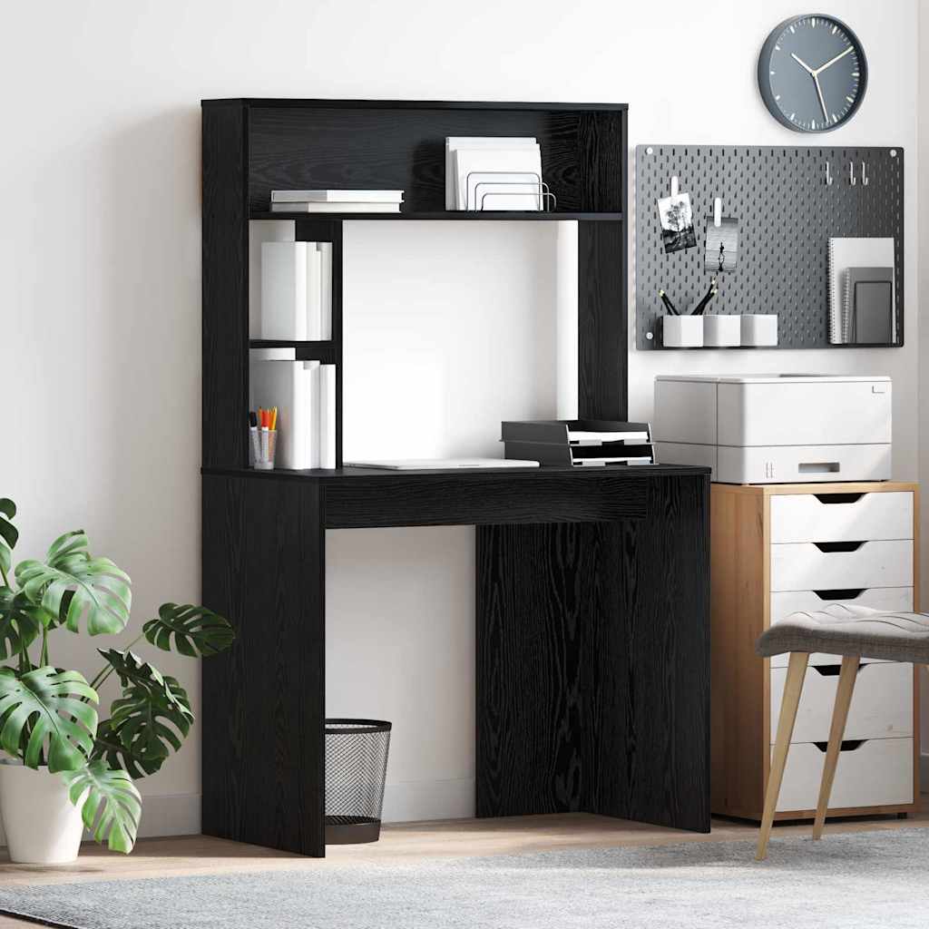 Scrivania Rovere Nero 91 x 50 x 149 cm Legno multistrato | homemem39