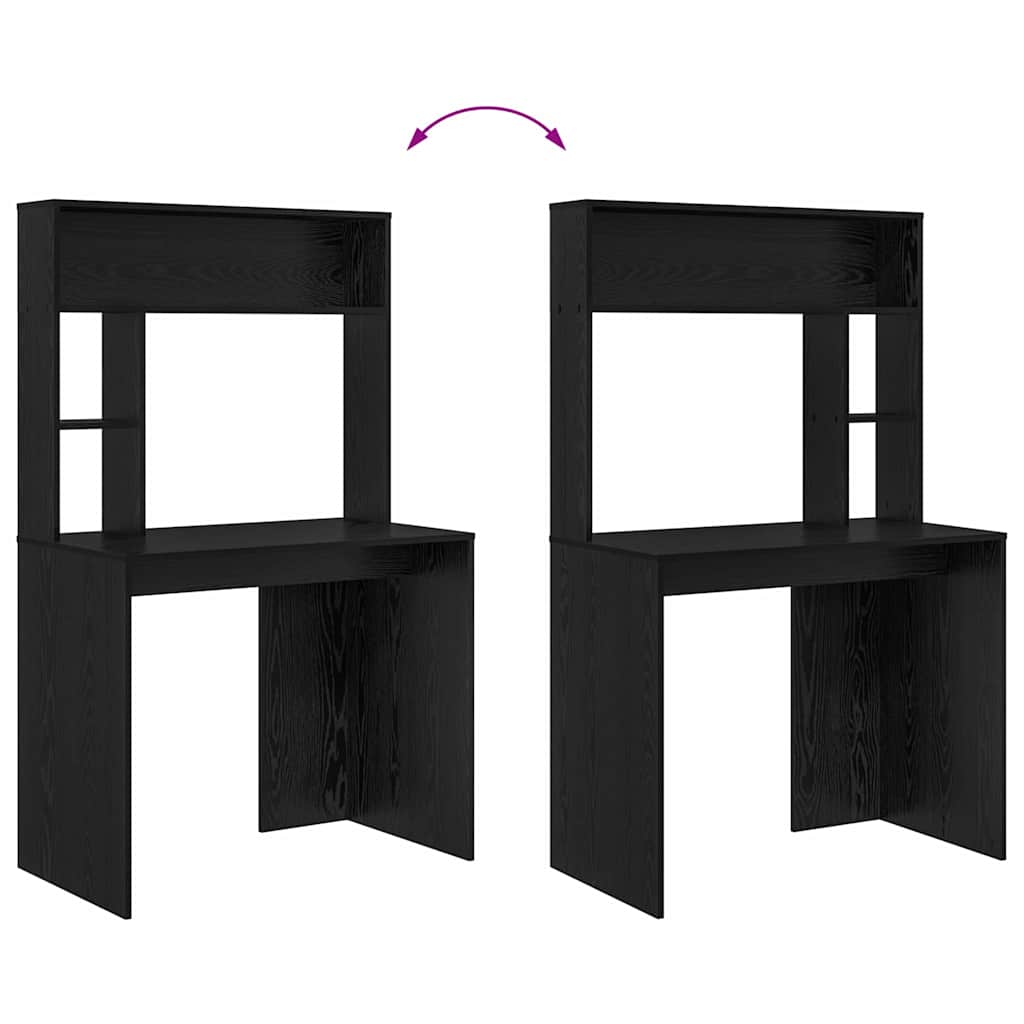 Scrivania Rovere Nero 91 x 50 x 149 cm Legno multistrato | homemem39
