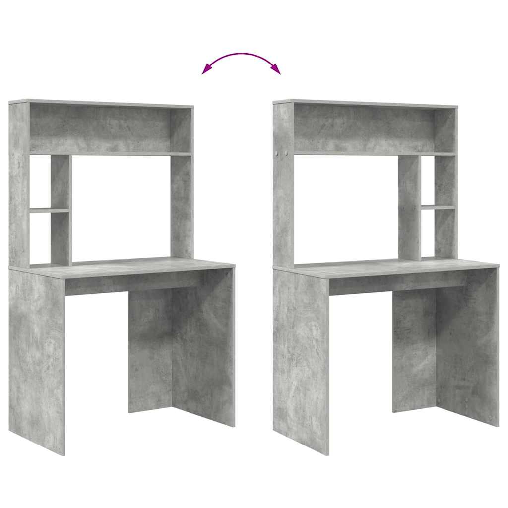 Scrivania Grigio cemento 91 x 50 x 149 cm Legno multistrato