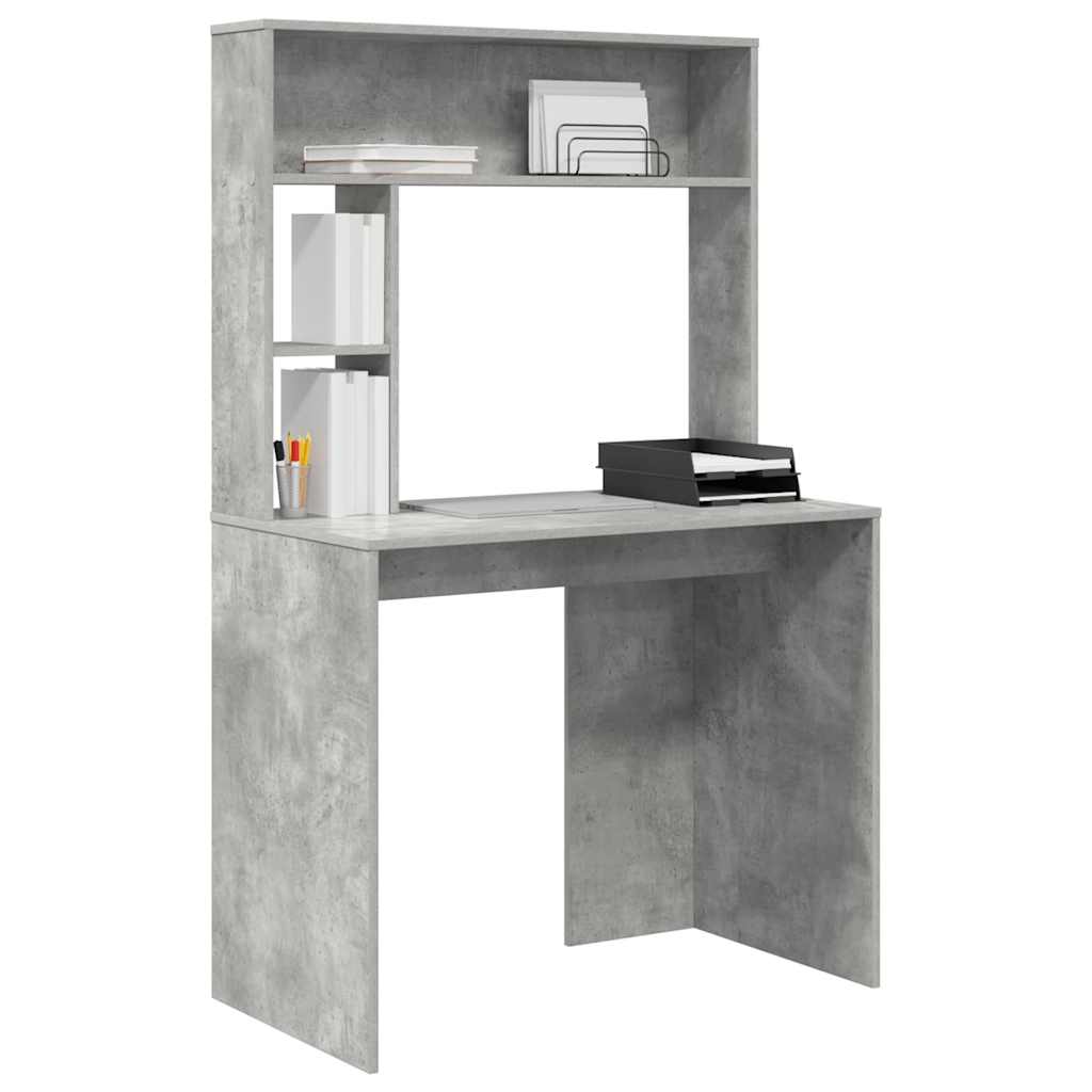 Scrivania Grigio cemento 91 x 50 x 149 cm Legno multistrato | homemem39