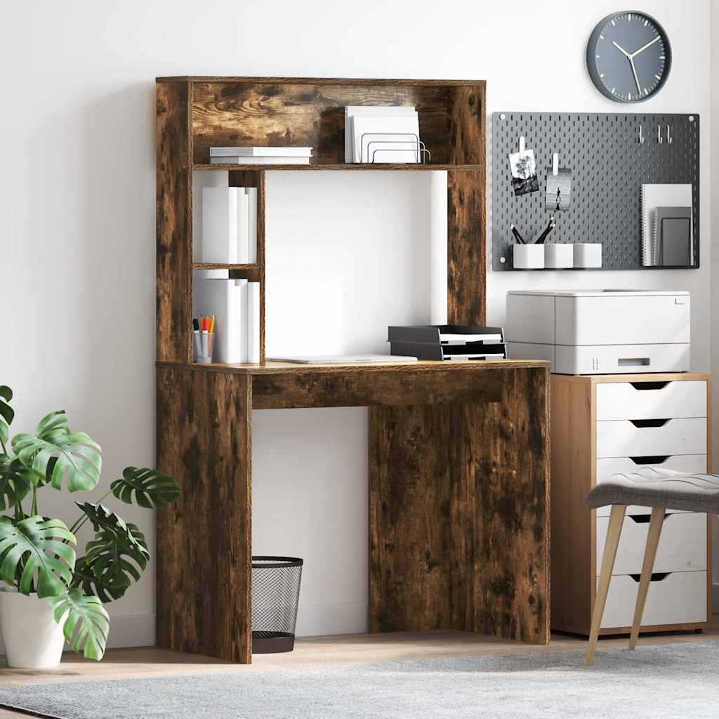 Scrivania Rovere fumé 91 x 50 x 149 cm Legno multistrato | homemem39