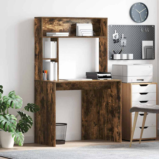 Scrivania Rovere fumé 91 x 50 x 149 cm Legno multistrato | homemem39