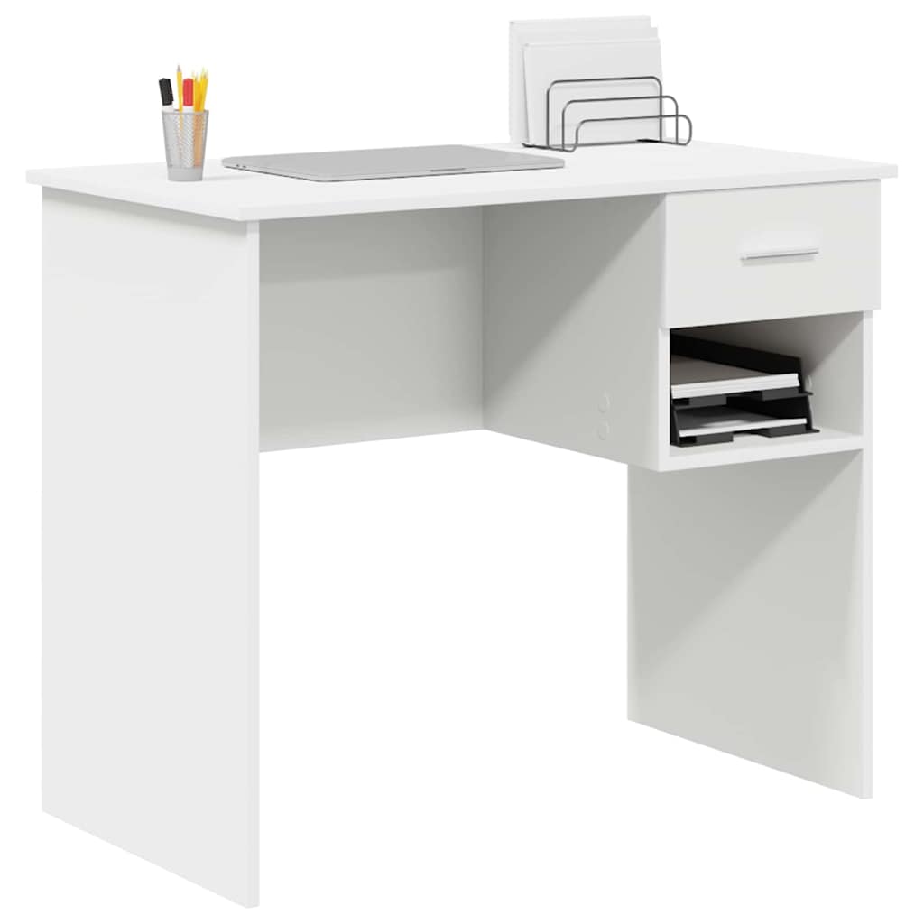 Scrivania con cassetto Bianco 90 x 49 x 75 cm Legno multistrato