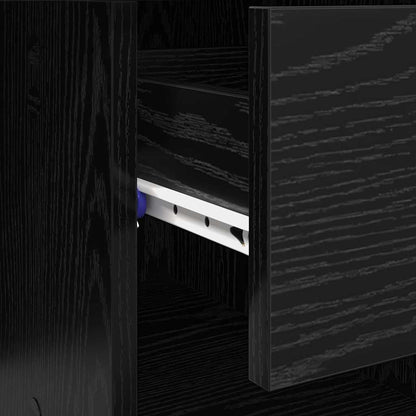 Scrivania Rovere Nero 90 x 49 x 75 cm Legno multistrato | homemem39
