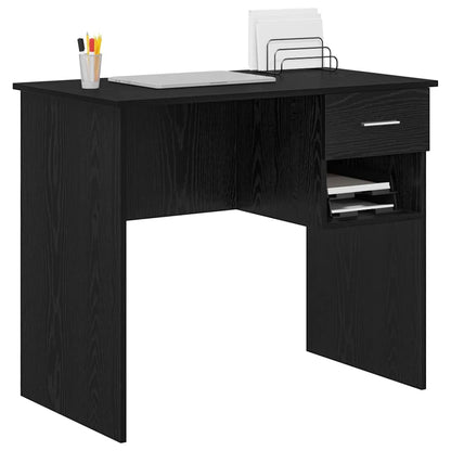 Scrivania Rovere Nero 90 x 49 x 75 cm Legno multistrato | homemem39