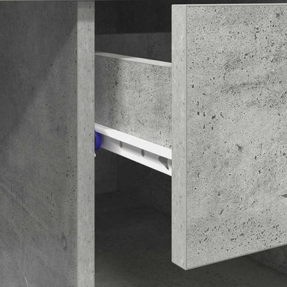Scrivania Grigio cemento Legno ingegnerizzato 90 x 49 x 75 cm