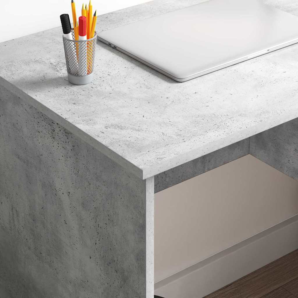 Scrivania Grigio cemento 90 x 49 x 75 cm Legno multistrato | homemem39