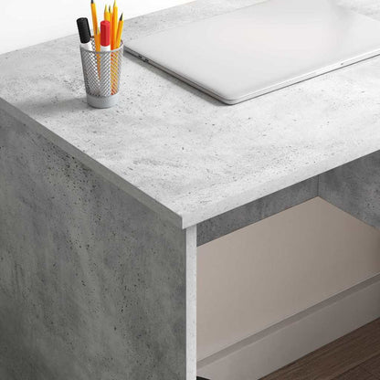 Scrivania Grigio cemento 90 x 49 x 75 cm Legno multistrato | homemem39